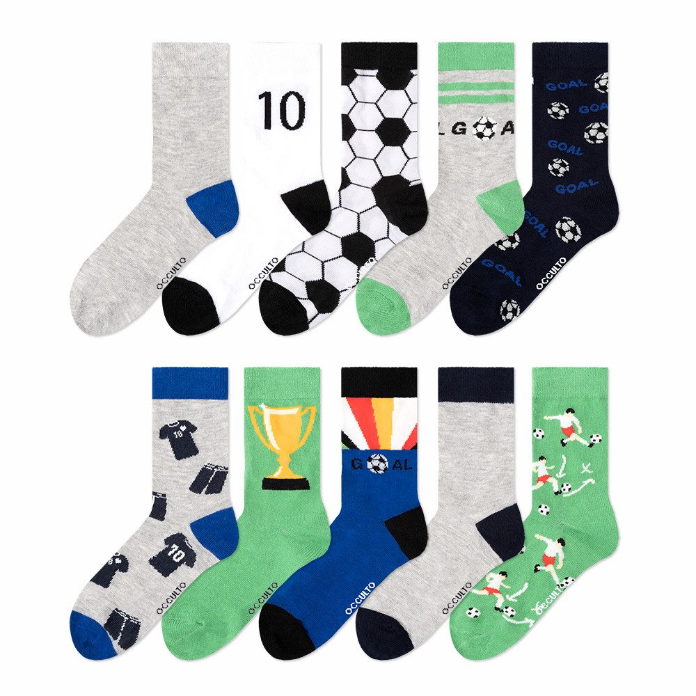 OCCULTO Freizeitsocken Jungen & Mädchen Motiv Socken 10er Pack (Modell: Fantasia) (10-Paar) – Bild 2 von 5