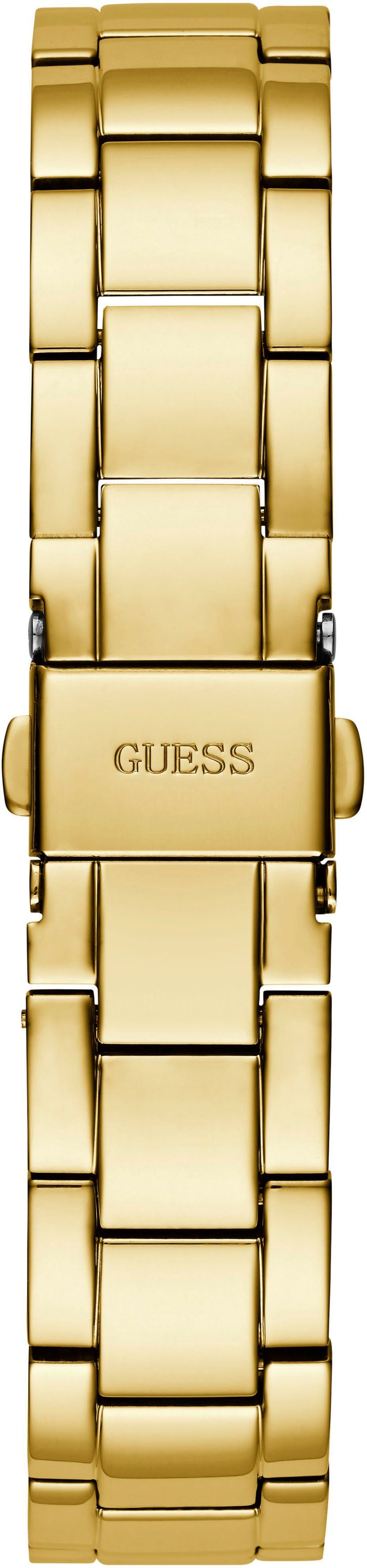 Guess Quarzuhr OPALINE GW0475L3, Armbanduhr, Damenuhr, Datum, Edelstahlarmband, farbige Kristallsteine