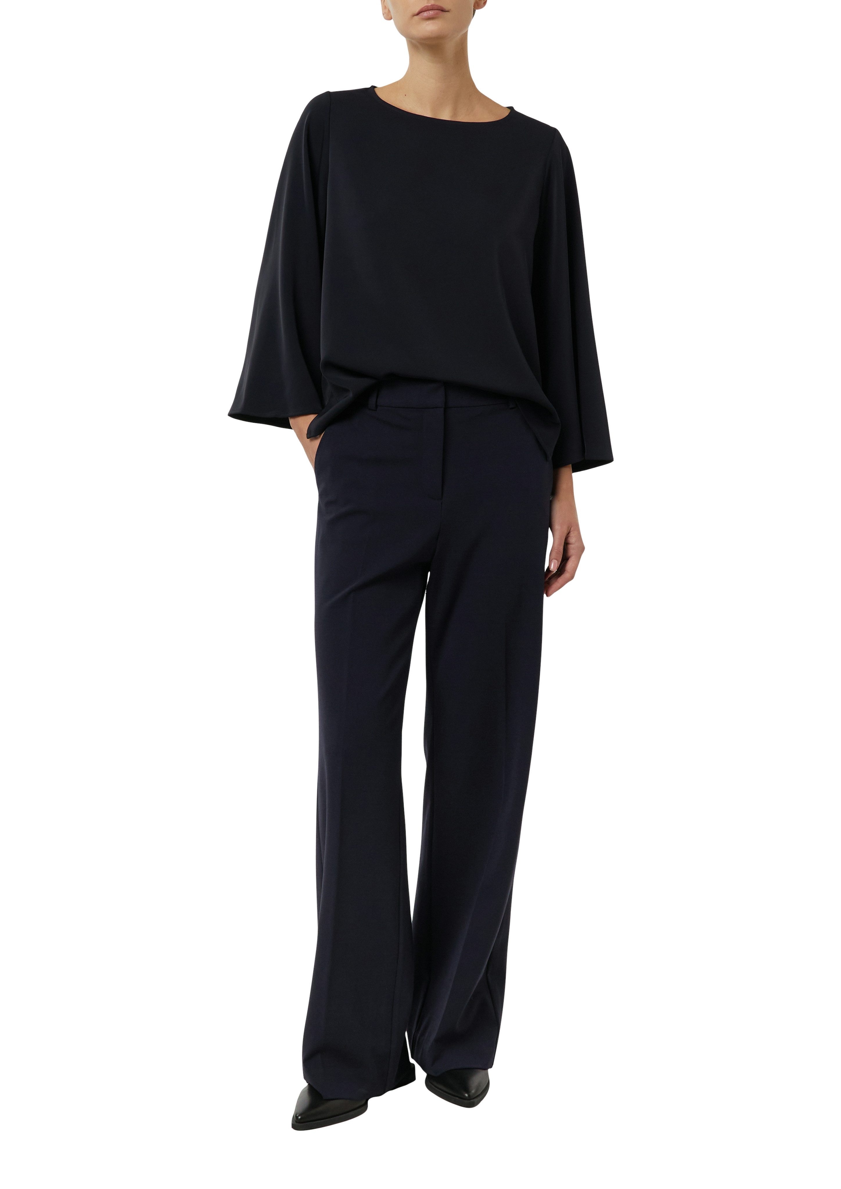 comma Bundfaltenhose mit Viskose und Stretch