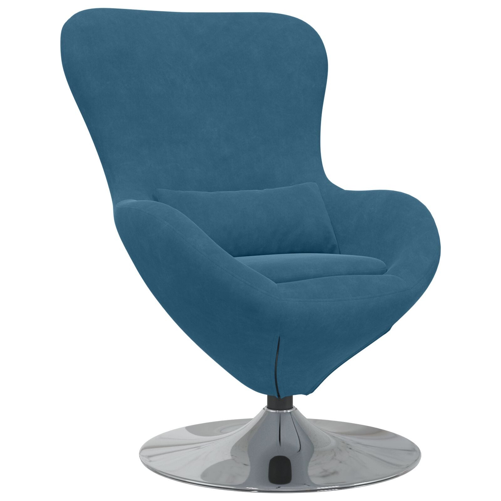 vidaXL Sessel Eierstuhl Blau Samt (1-St) günstig online kaufen