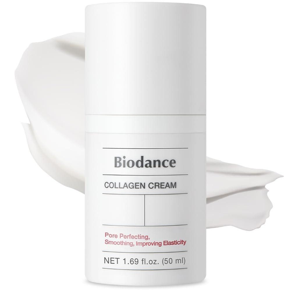 Biodance Gesichtspflege Pore Tightening Collagen Cream – Porenstraffende Gesichtscreme mit niedermolekularem Kollagen (243Da), Hyaluronsäure, Niacinamid, & Peptiden – 50 ml Pumpspender – für alle Hauttypen geeignet