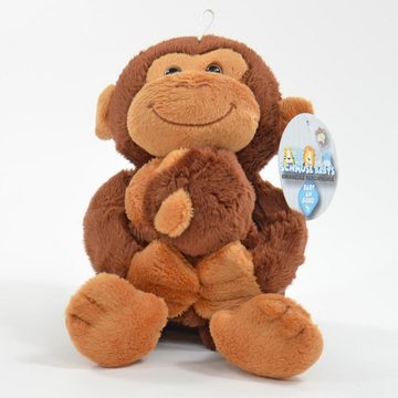 Kögler Kuscheltier Affe Mama mit Baby 17 cm