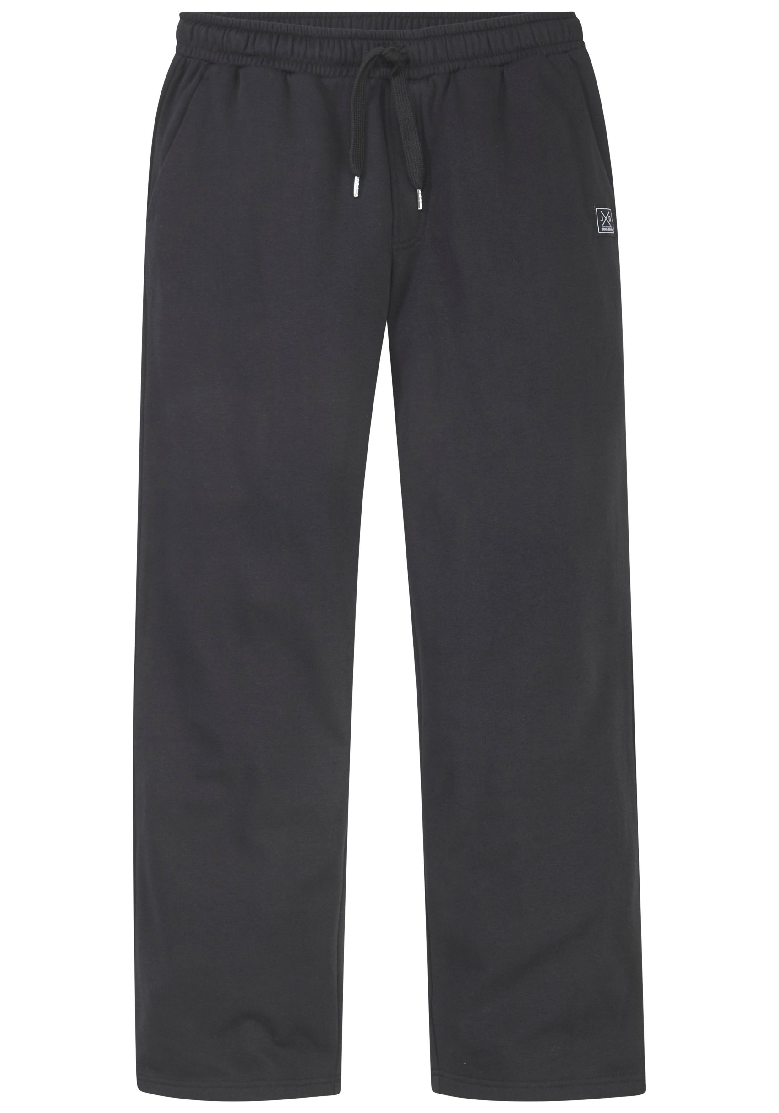 John Devin Sweathose - Jogginghose aus innen angerauter Sweatware mit breit günstig online kaufen