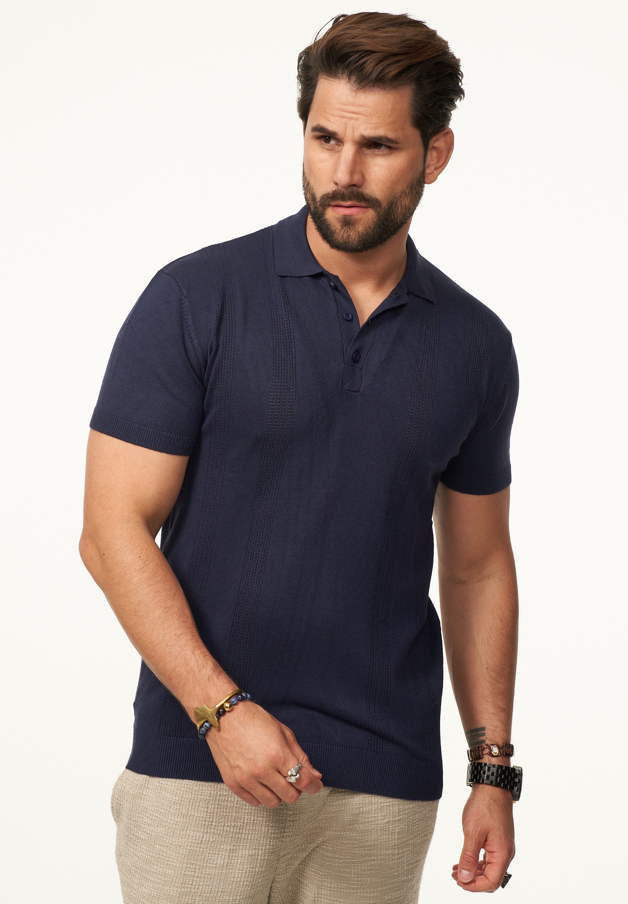 SOULSTAR Poloshirt mit Knopfleiste Herren Kurzarm günstig online kaufen