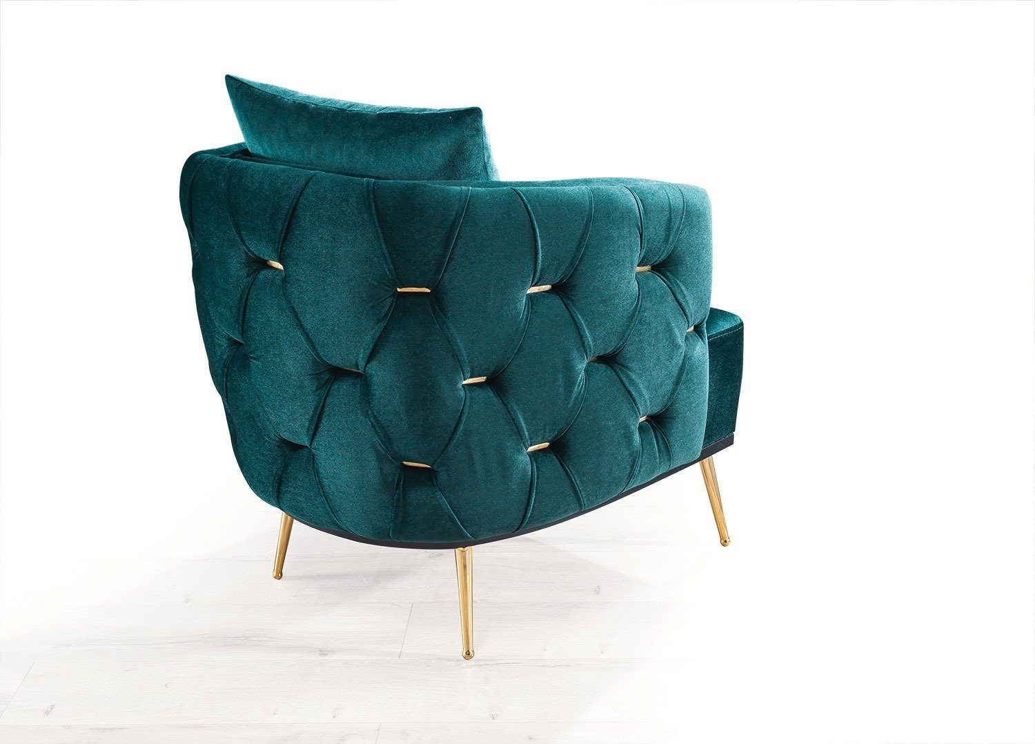 Villa Möbel Sessel Goldy (pflegeleichter Mikrofaserstoff, 1-St., Einzelsessel), Handmade Quality,strapazierfähiger,pflegeleichter Mikrofaserstoff