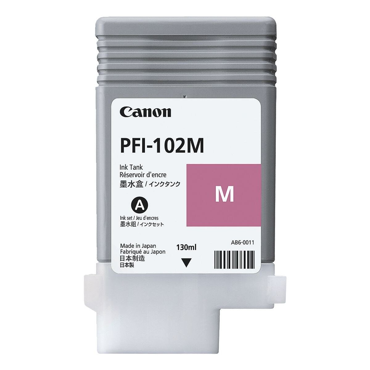 Canon PFI-102M Tintenpatrone (130 ml, Original Druckerpatrone, magenta)
