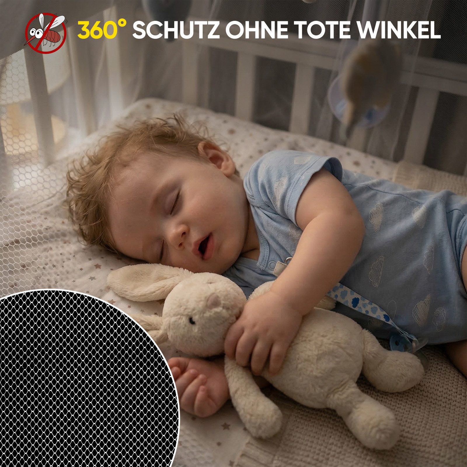 Sekey Moskitonetz Moskitonetz Bett Insektenschutz für Einzel- und Doppelbett Fliegennetz, 220x100x200cm Einzel Rechteckiges für Schlafzimmer Reise