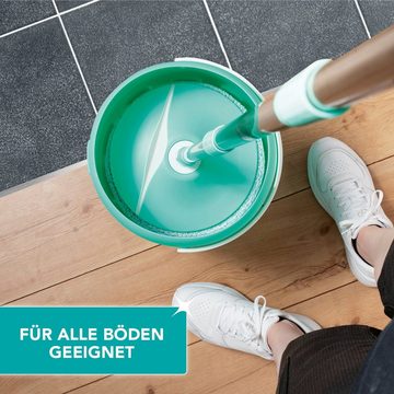 CLEANmaxx Ersatz-Wischtuch 2er-Set grau/weiß Spin-Mopp Reinigungstücher (2-tlg., 24cm Durchmesser)