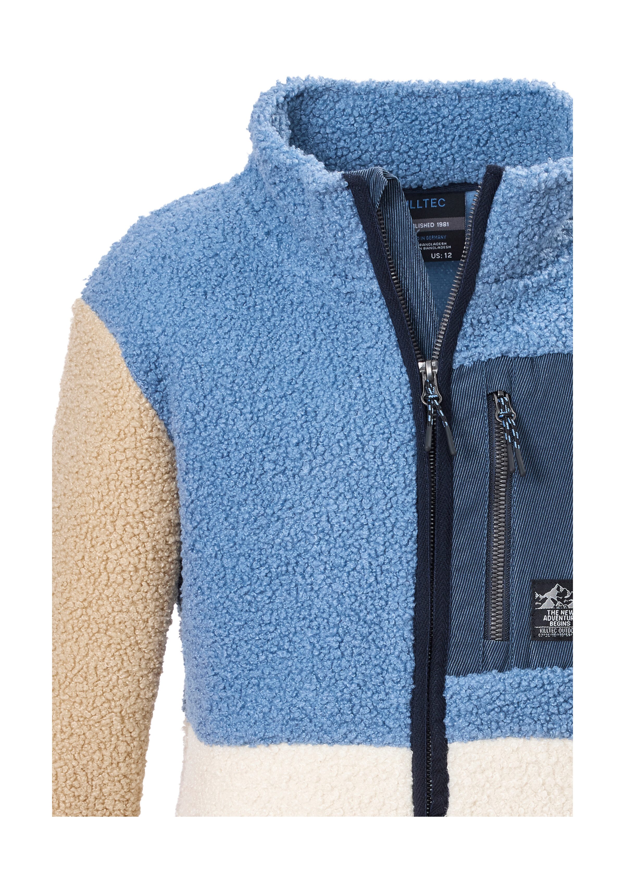 Killtec Fleecejacke KOW 141 GRLS FLC JCKT Weiche Sherpa Fleecejacke mit Kinnschutz und Stauraum – Bild 3 von 5