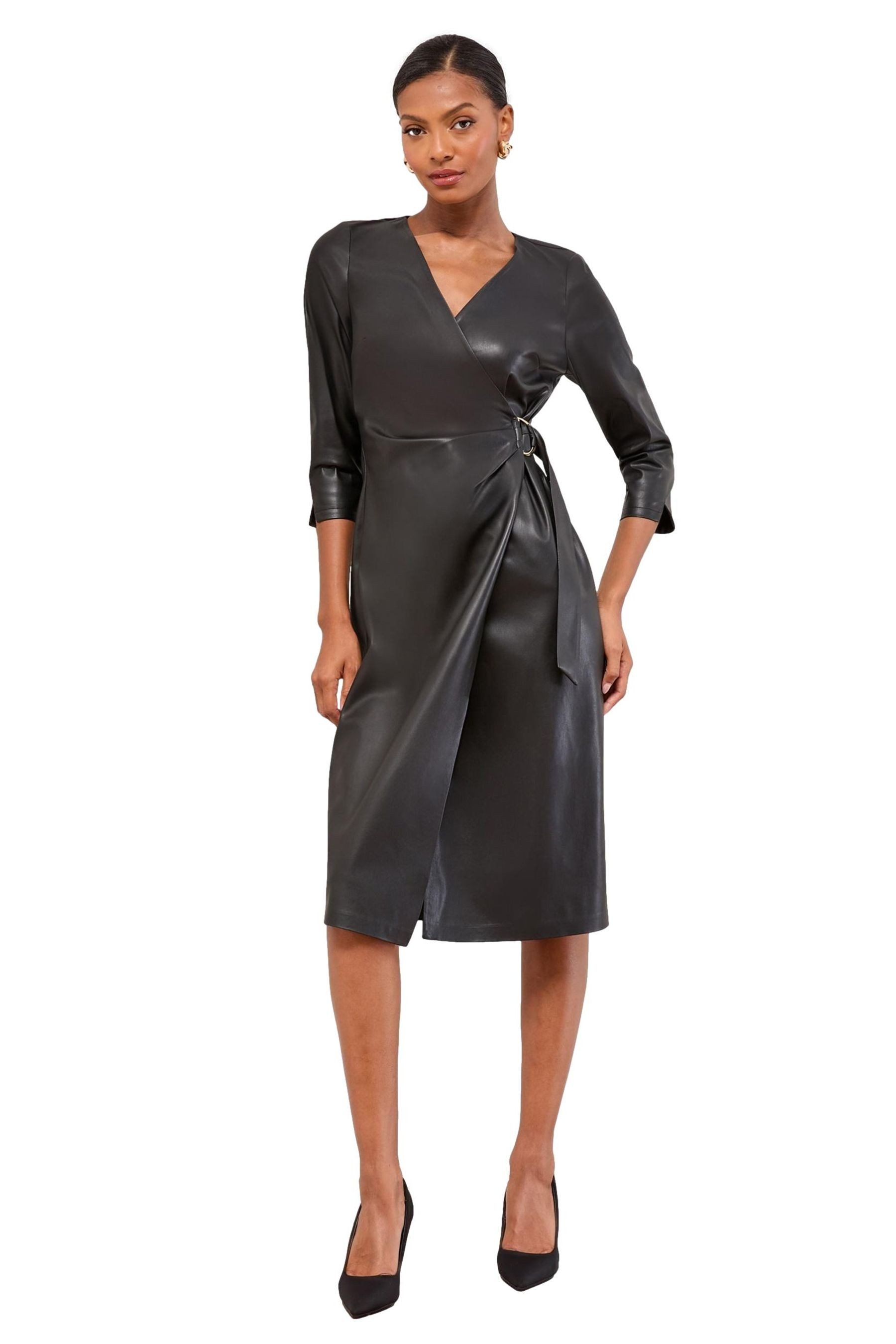 Midikleid Lipsy Wickelkleid in Midilänge, Kurzgröße