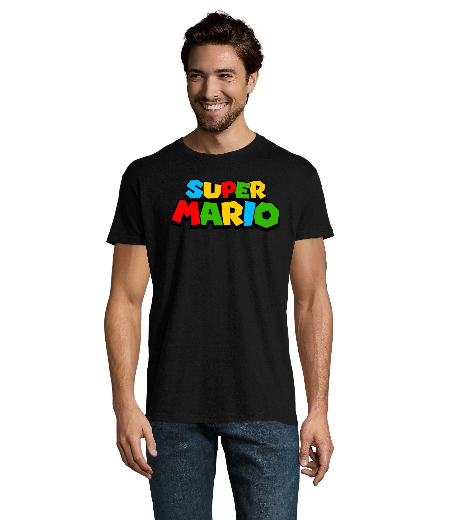 Blondie & Brownie T-Shirt Herren Super Mario Retro Gamer Gaming Konsole