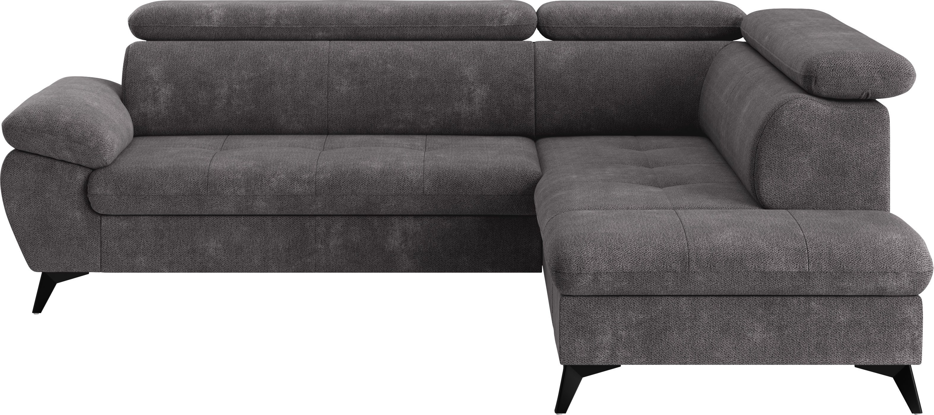 COTTA Ecksofa Hudson L-Form, mit Kopfteilverstellung, günstig online kaufen