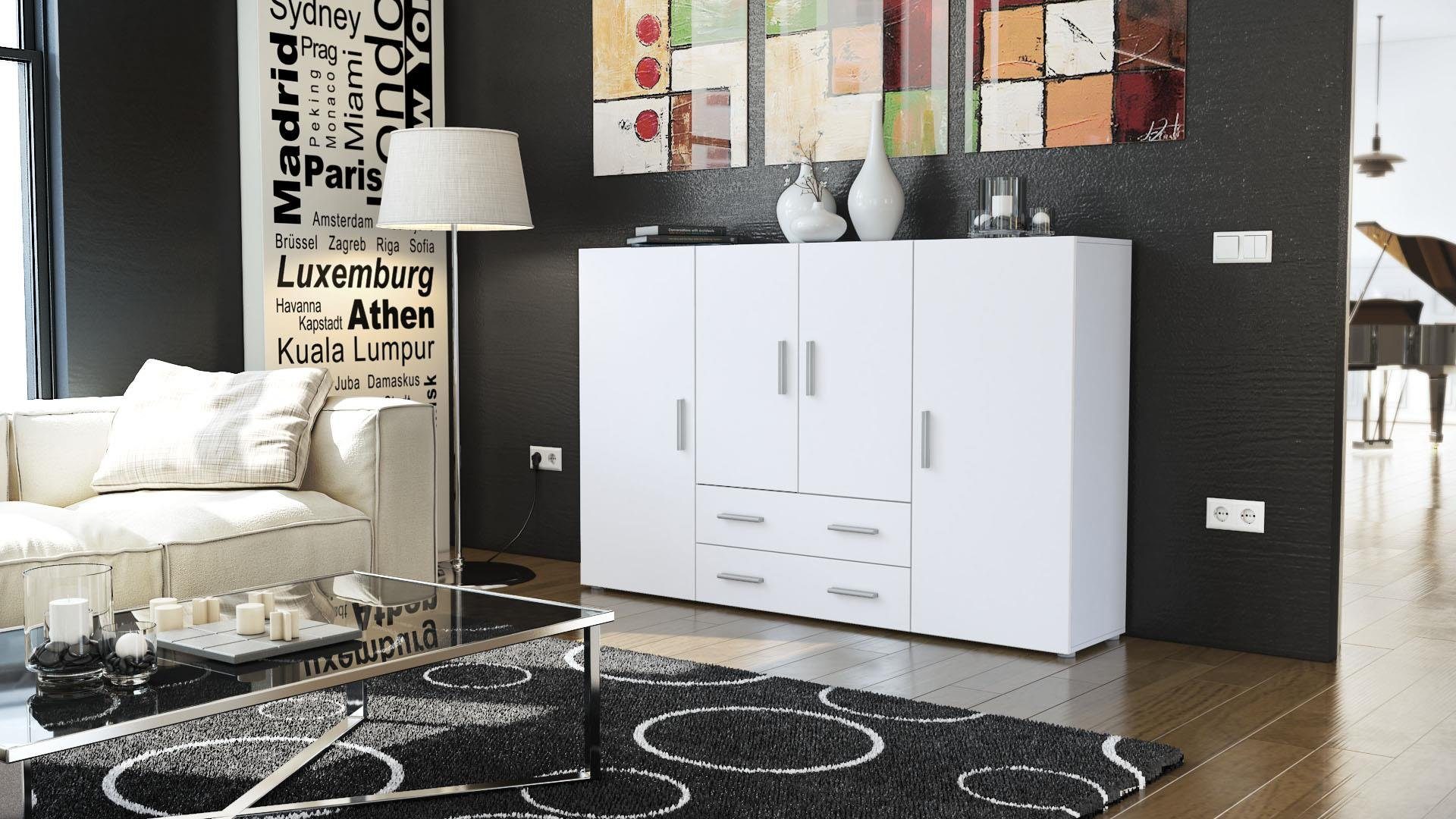 Vladon Highboard Nora (Anrichte mit 2 günstig online kaufen