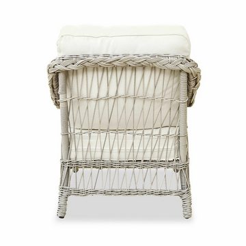 Mirabeau Gartensessel Sessel mit Hocker Canillo grau/weiß