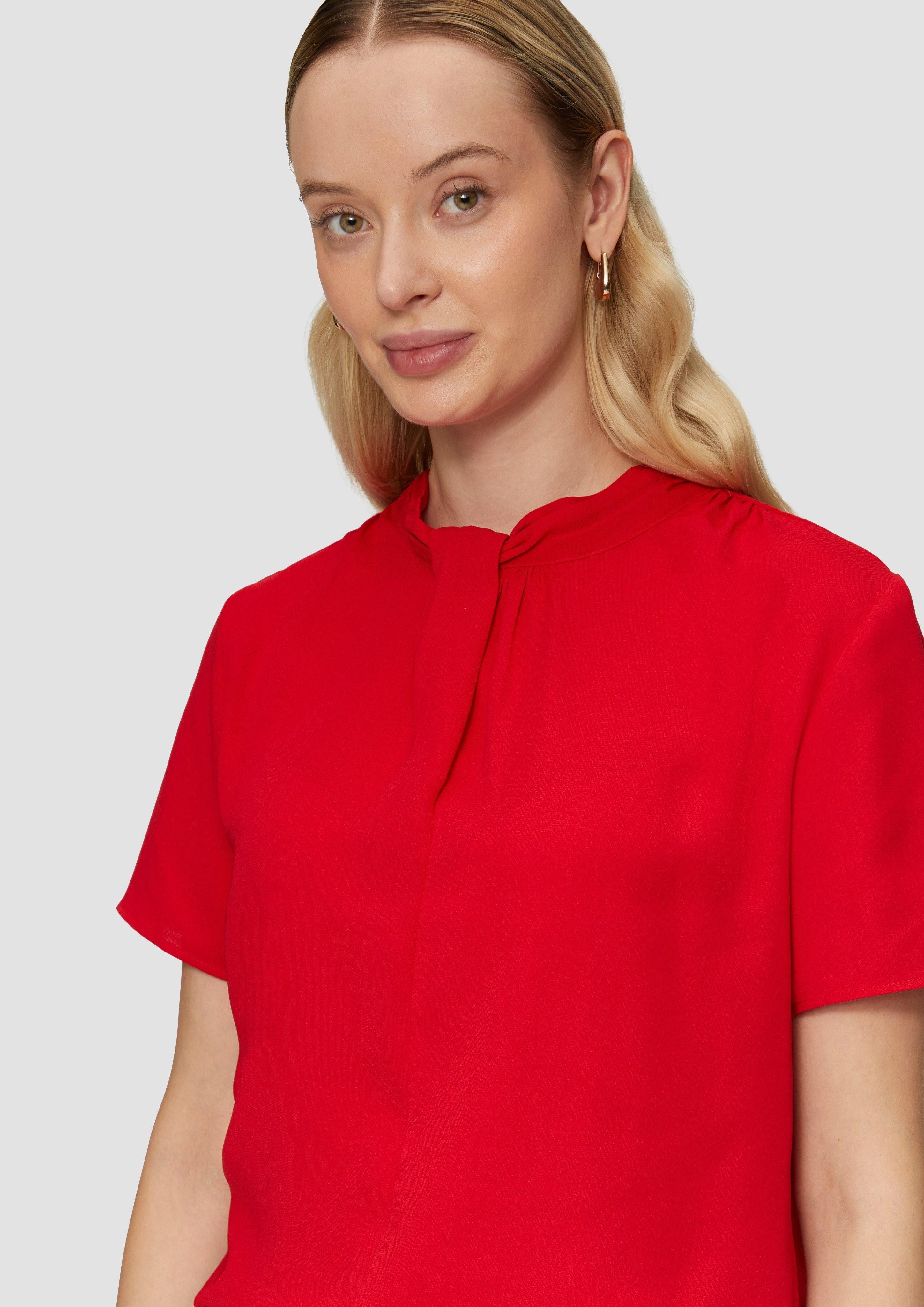 s.Oliver BLACK LABEL Kurzarmbluse Crêpebluse mit günstig online kaufen