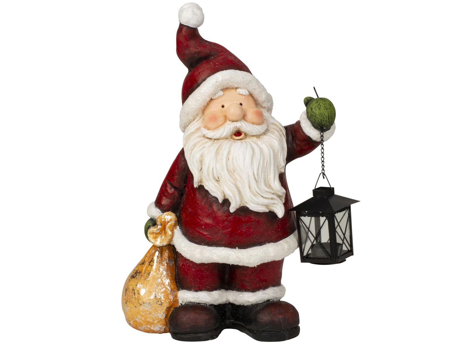 (1 Teelichhalter 5904 Laterne Weihnachtsmann Mel-O-Design St), mit stehend Weihnachtsmann