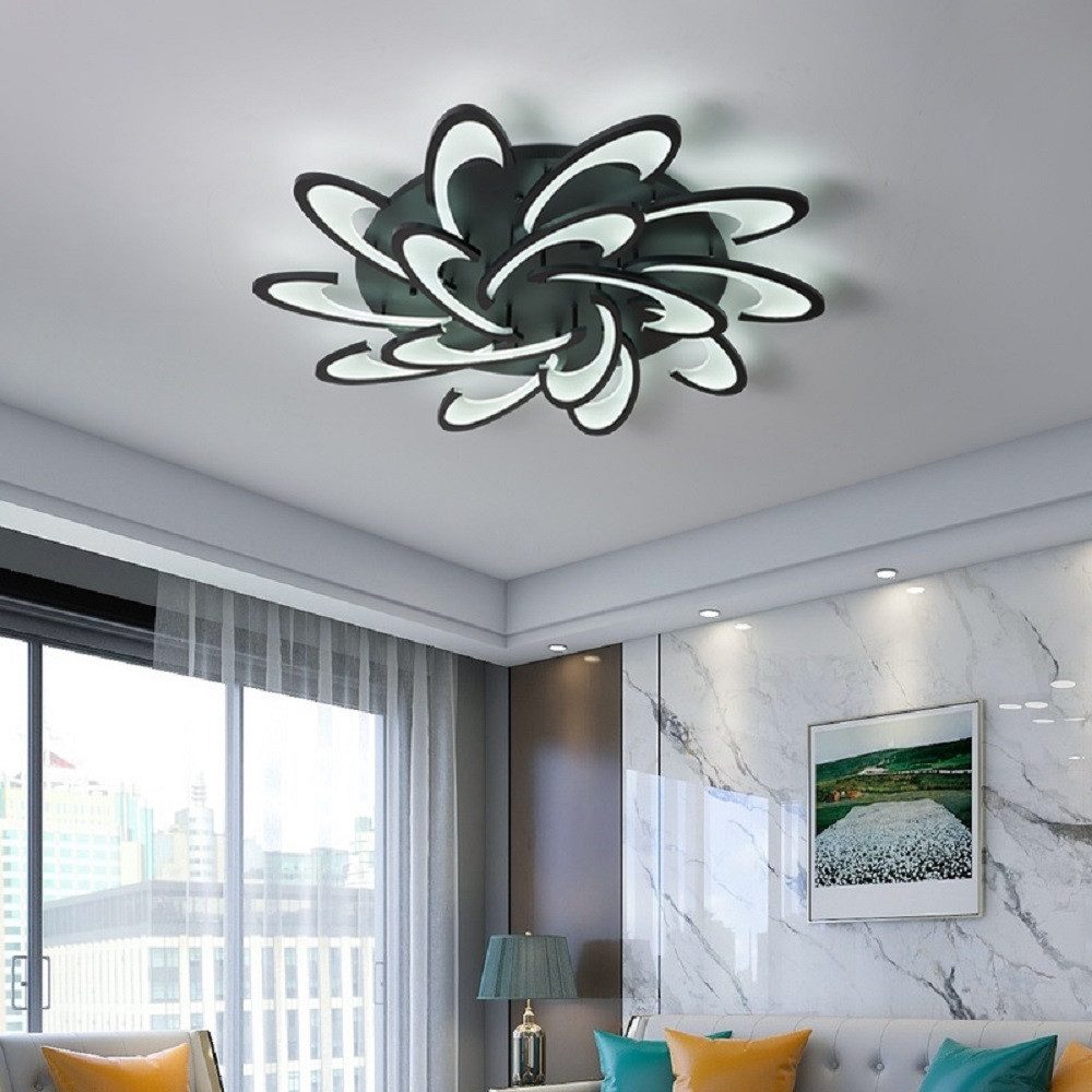 Euroton LED Deckenleuchte LED Deckenleuchte Fernbedienung Lichtfarbe einstellbar dimmbar Lampe, LED fest integriert, kaltweiß,neutralweiß bis warmweiß, 7000 k-3000 k stufenlos einstellbar