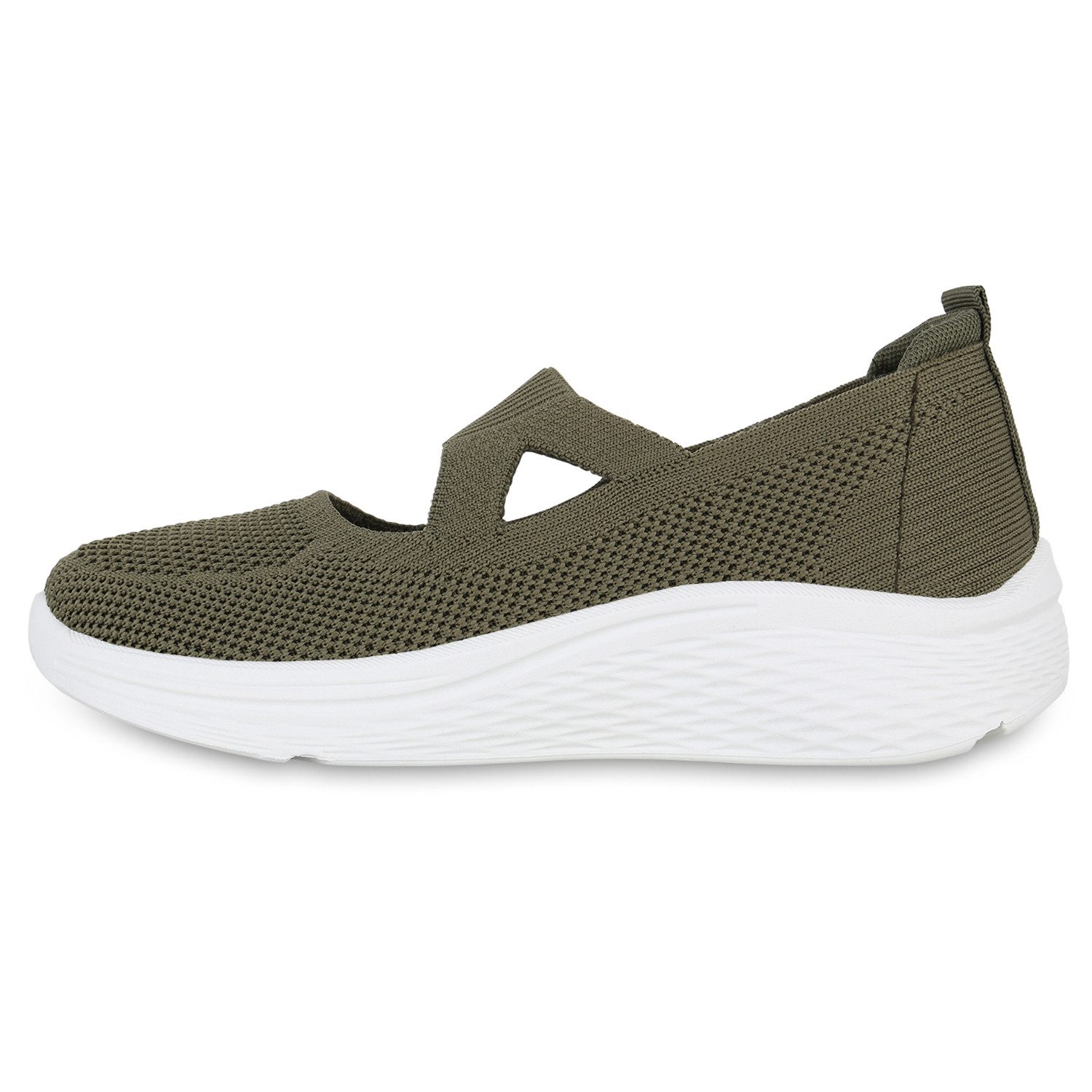 VAN HILL 841667 Laufschuh Damen Slip Ons Sportschuhe Sportliche Strick Prof günstig online kaufen
