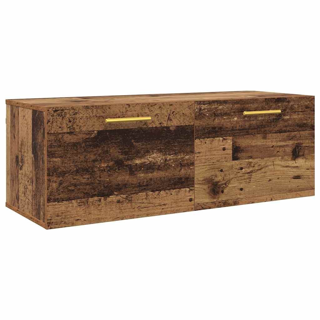 vidaXL Hängeschrank 100 x 36,5 x 35 cm Wandschrank Altholz 100x365x35 cm Spanplatte