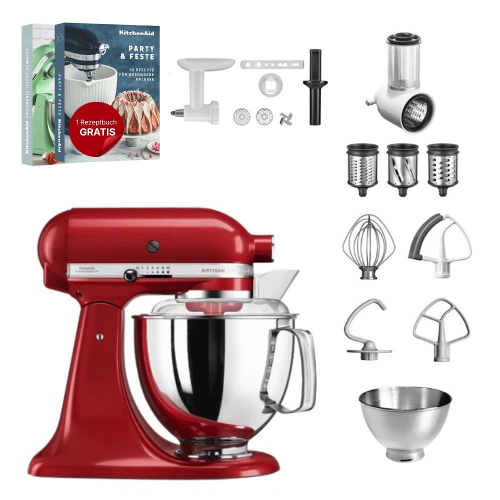 KitchenAid Küchenmaschine KitchenAid 4,8 L 5KSM175 Artisan Küchenmaschine Allrounderset