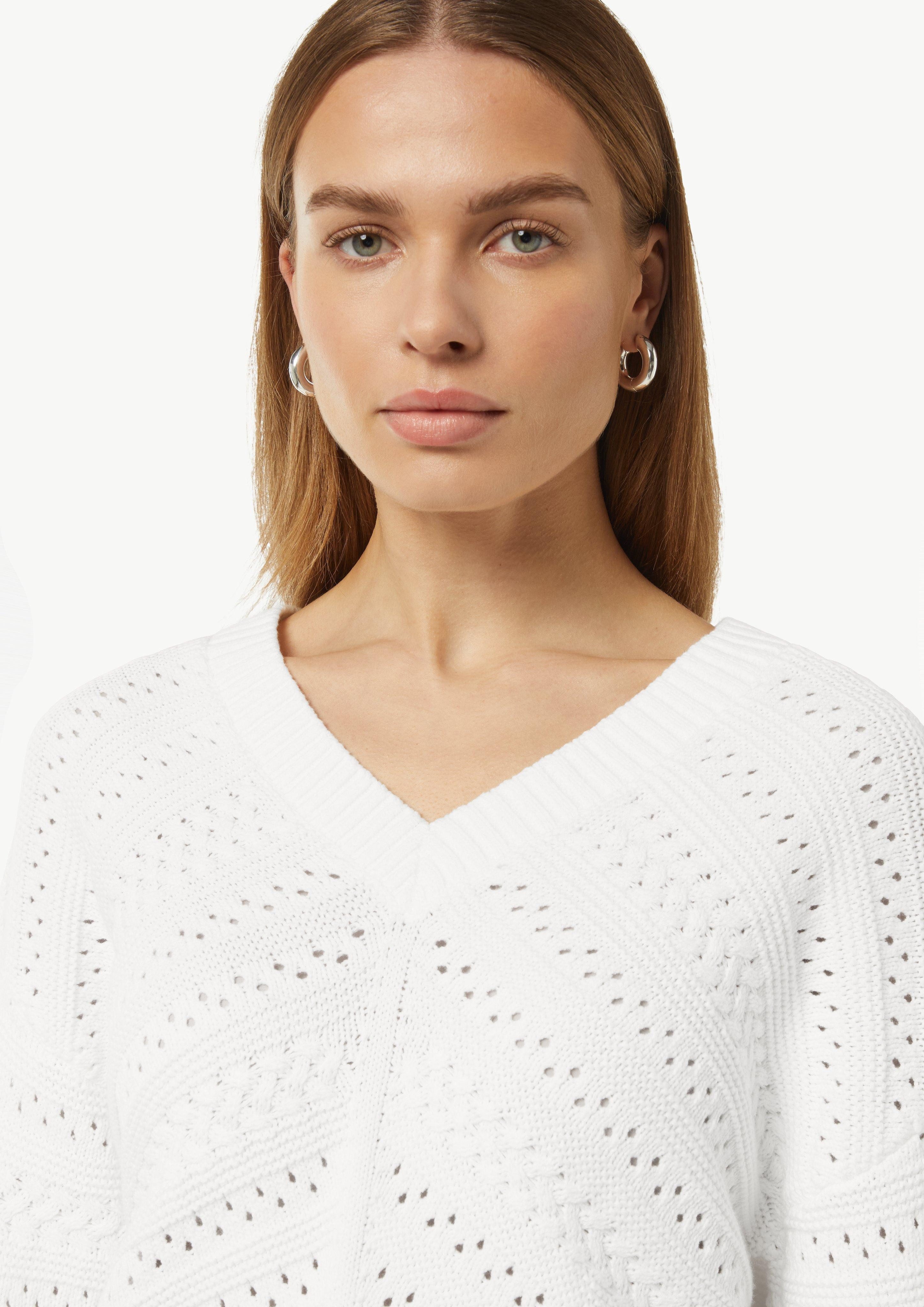 Comma Langarmshirt Strickpullover mit Riegel-Detail Schmuck-Detail günstig online kaufen