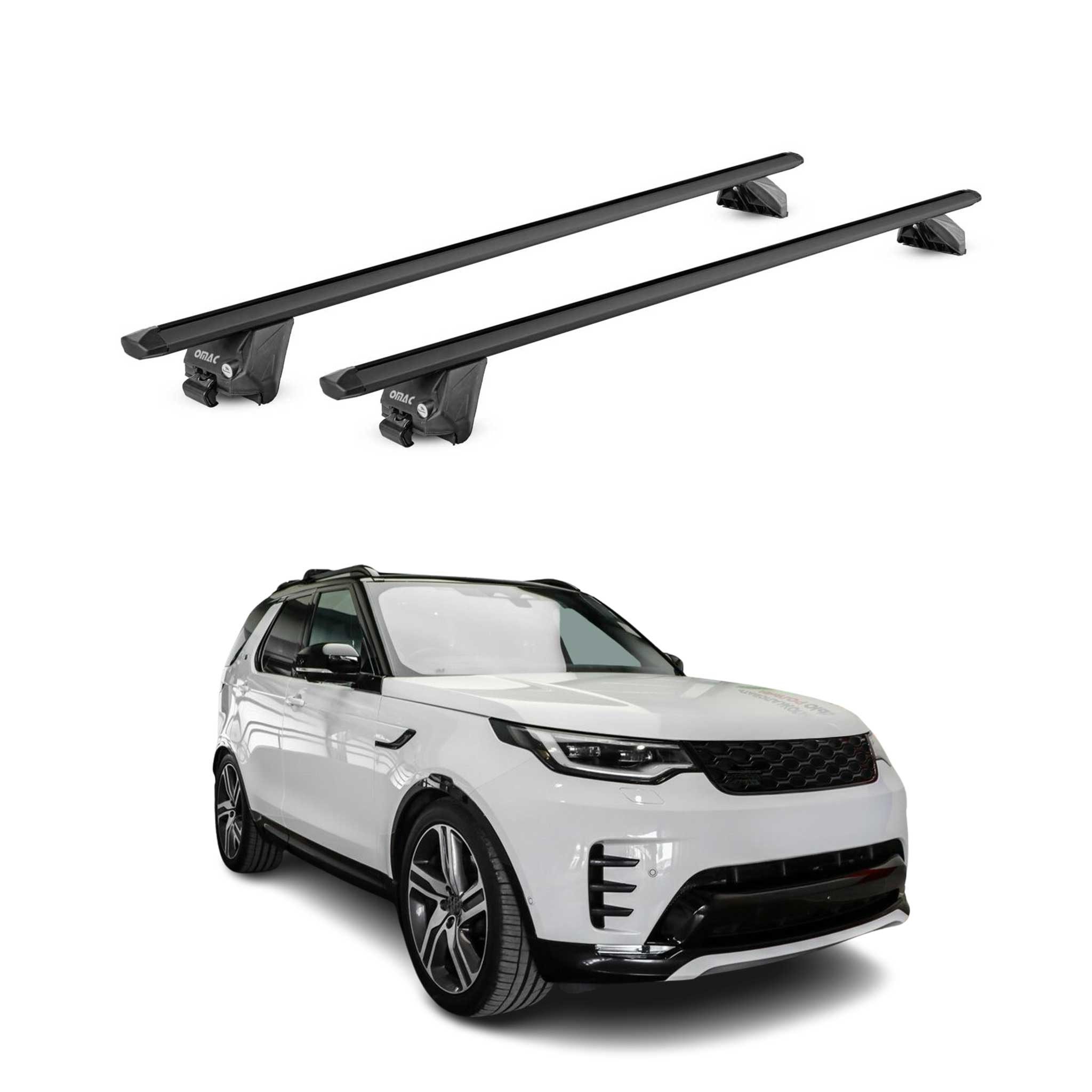 OMAC Dachträger für Land Rover Discovery Velar 2017-25 Schwarz ABE (2-St), Wasserbeständig,Abnehmbar,Multifunktional,Leichtgewichtig