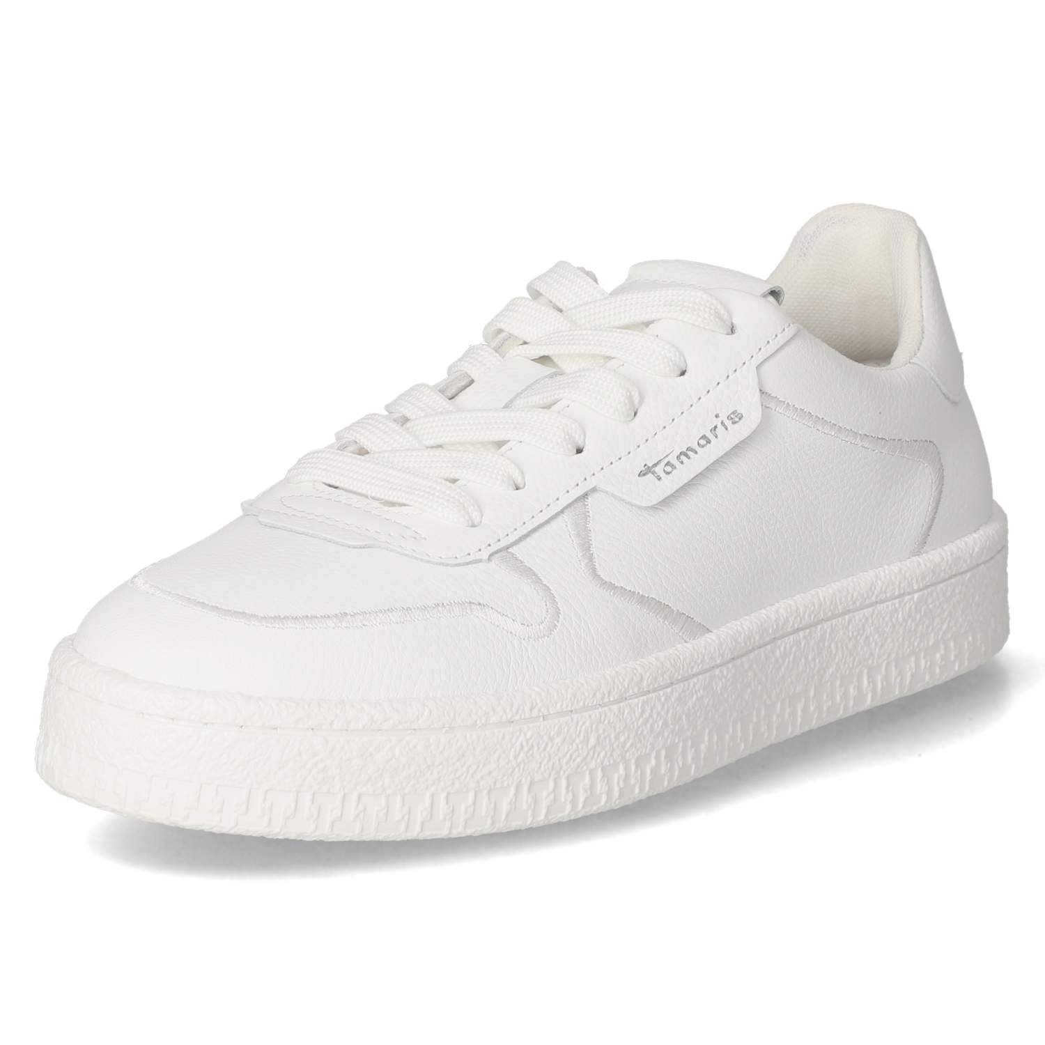 Tamaris Tamaris 1-23701-45/117 Damen Glattleder weiss Schnürschuh günstig online kaufen