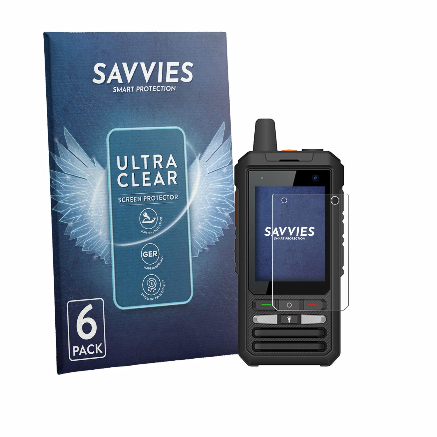 Savvies Displayschutzfolie Schutzfolie für Uniwa F80S, 6 Stück, Displayschutz Schutz Folie Klar Transparent
