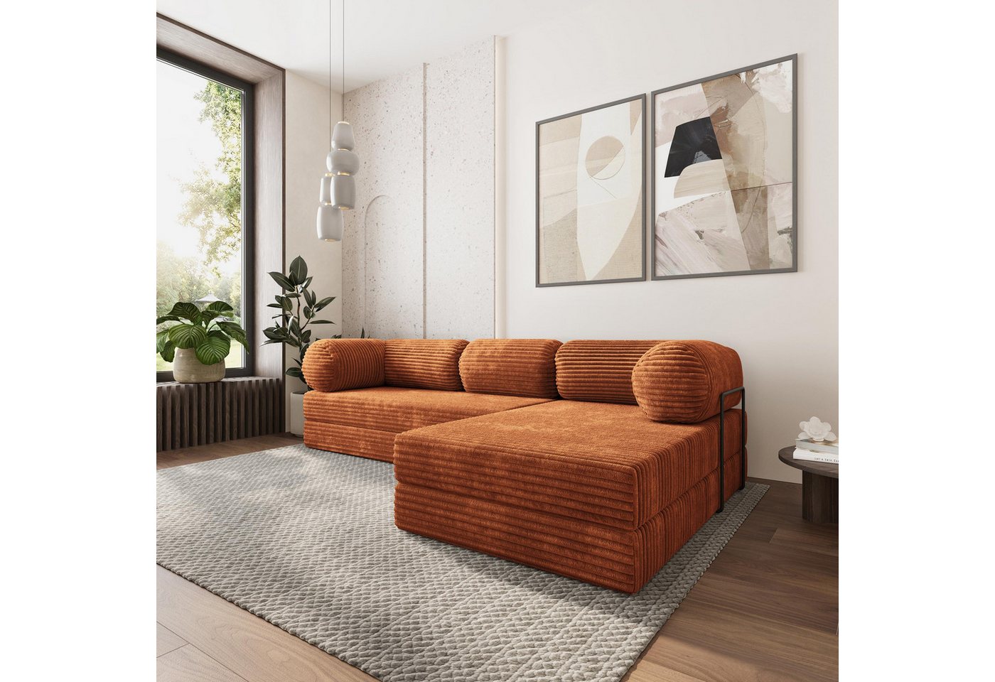 Masseno Ecksofa ETERA modulares Boneless Sofa mit Schlaffunktion