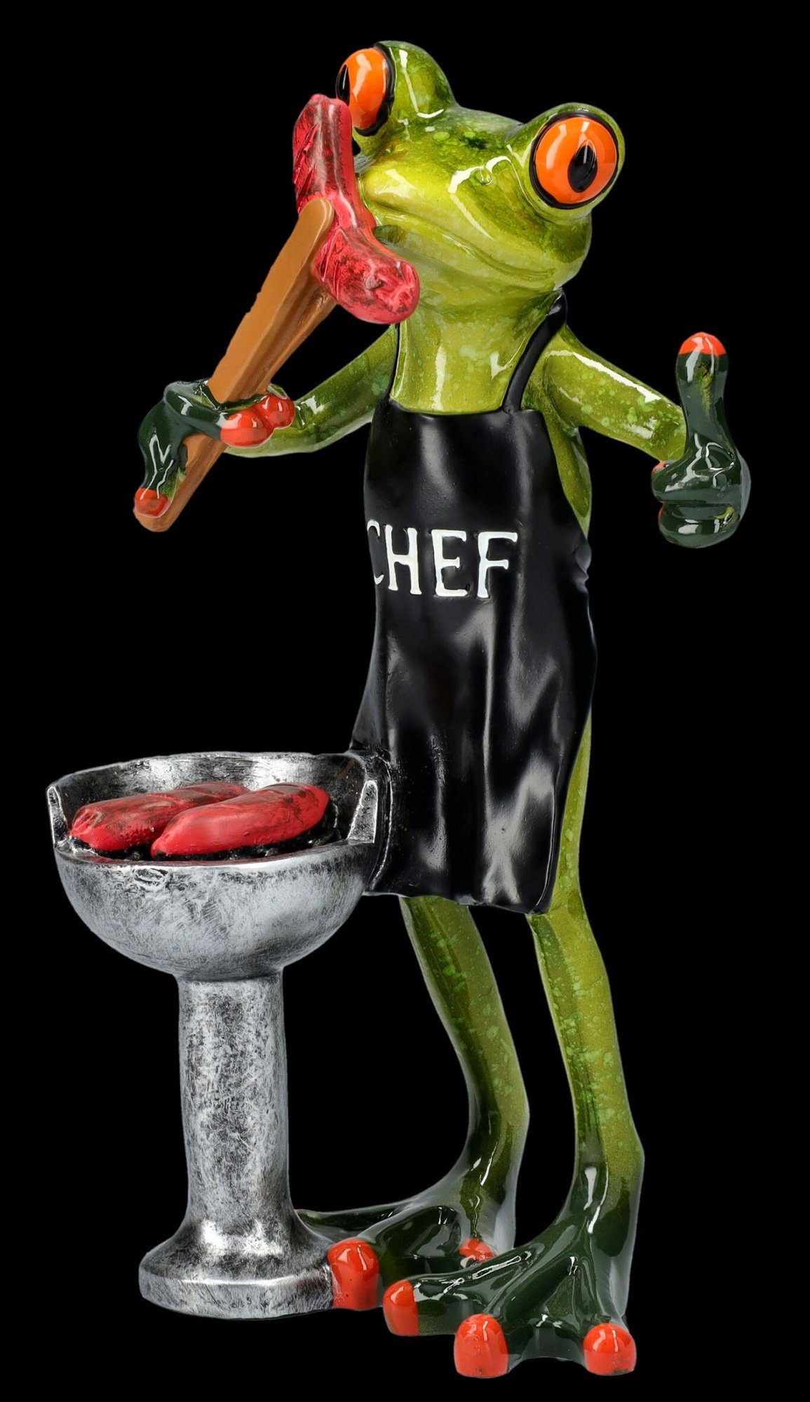 - Dekofigur Figur beim GmbH Lustige Tierfigur Grillen - Shop Chef Figuren Grillmeister Frosch BBQ