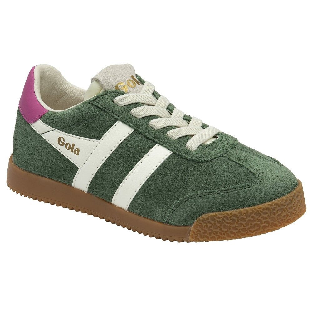 Gola Elan 2025 (Wildleder,Schnürverschluss) immergrün/offweiss/fuchsiapink Sneaker