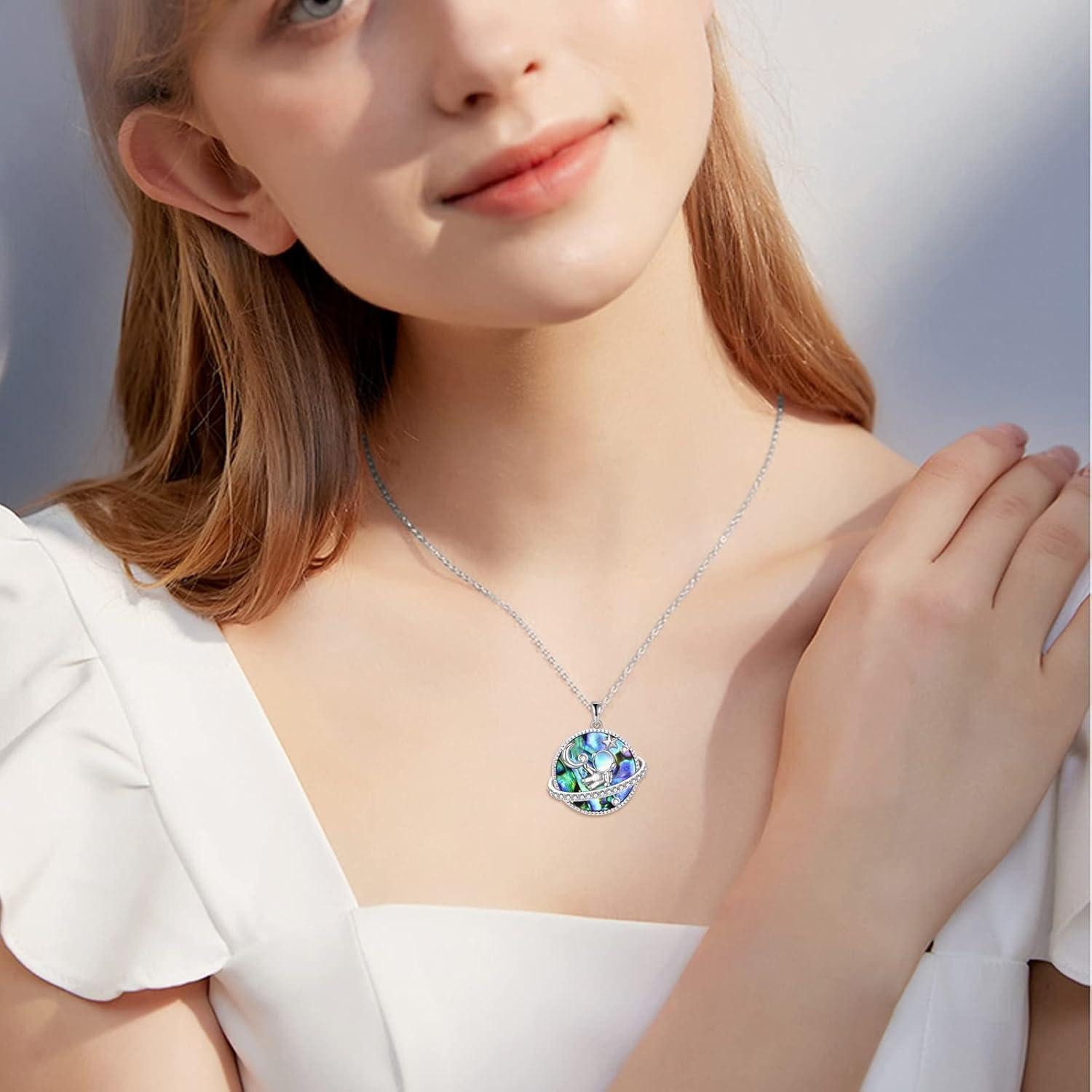 LuxusKollektion Kette und Anhänger Set Mondstein günstig online kaufen