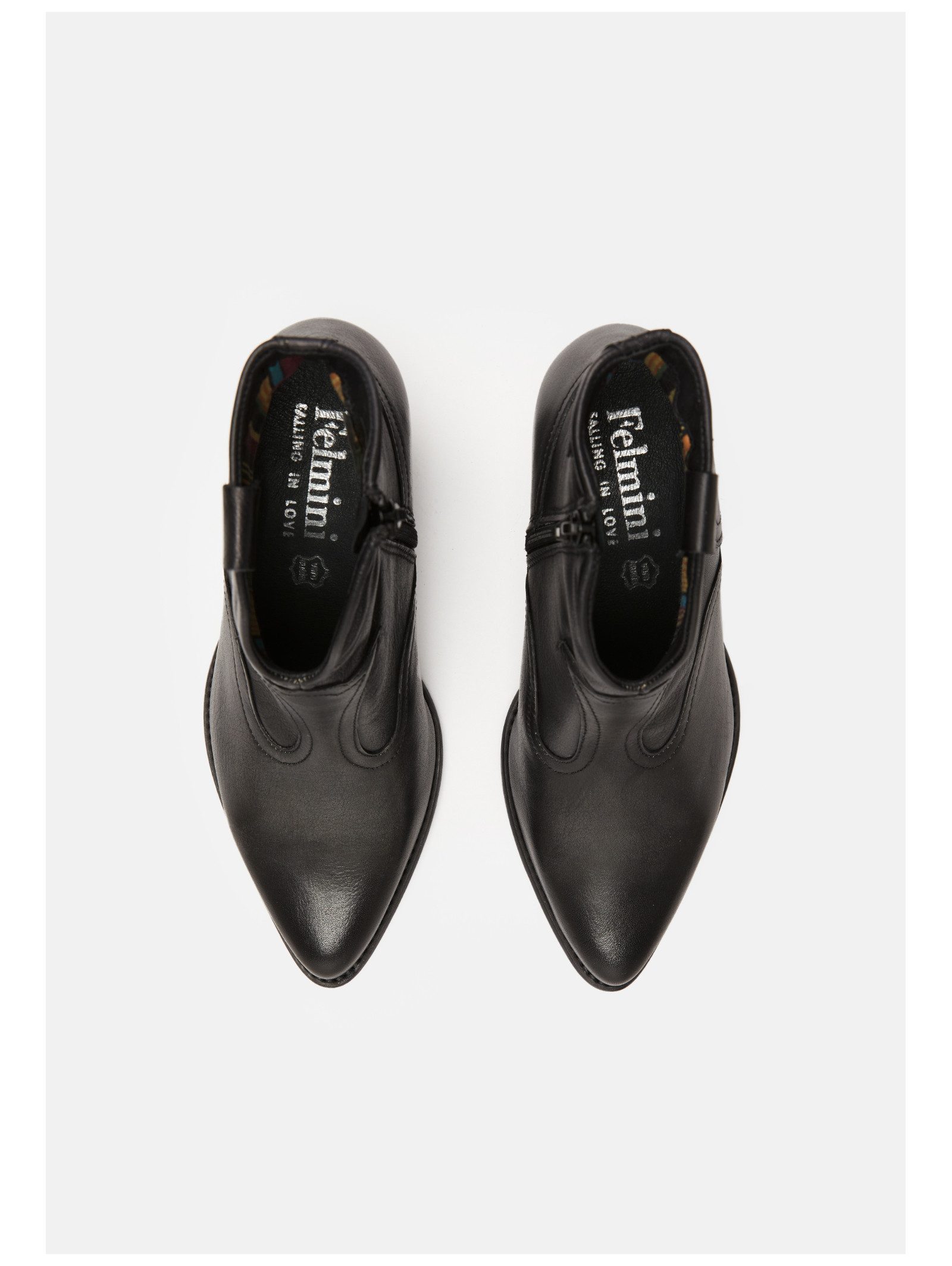 Felmini Stiefelette Leder . Cowboy Stiefelette