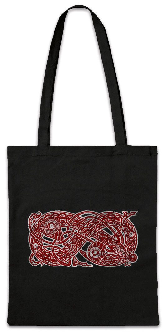Beuteltasche Jörmungandr II Stofftasche Midgard World Schlange Seeschlange Sea