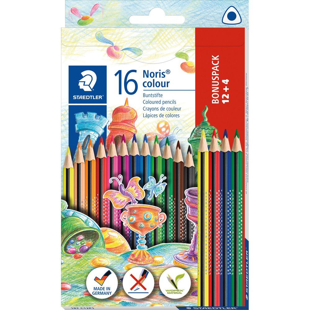STAEDTLER Buntstift Staedtler Farbstift Noris dreikant 187 C12P1 1 Set