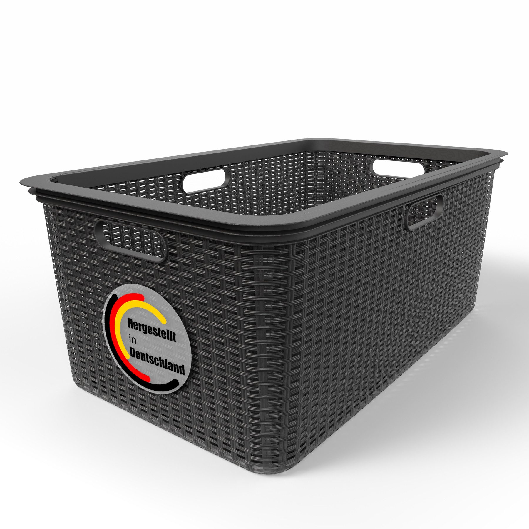 BigDean Wäschekorb Wäschekorb 59x39x26 cm Rattan günstig online kaufen