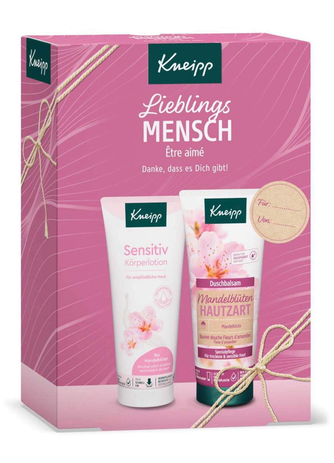 Körperpflegemittel Kneipp Lieblingsmensch Bodylotion und Duschbalsam Geschenkset