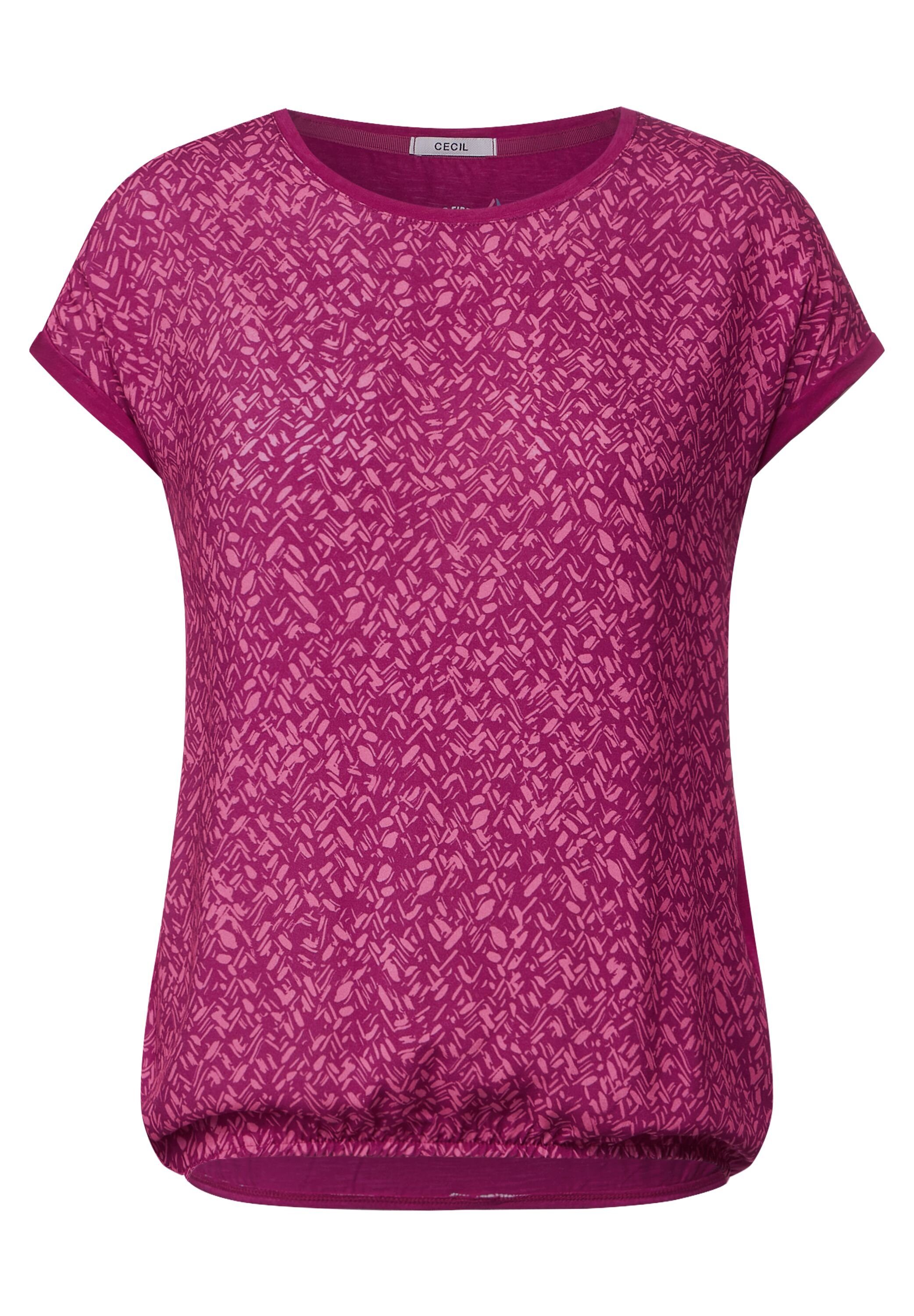 T-Shirt pink Muster Cecil Minimal cool mit