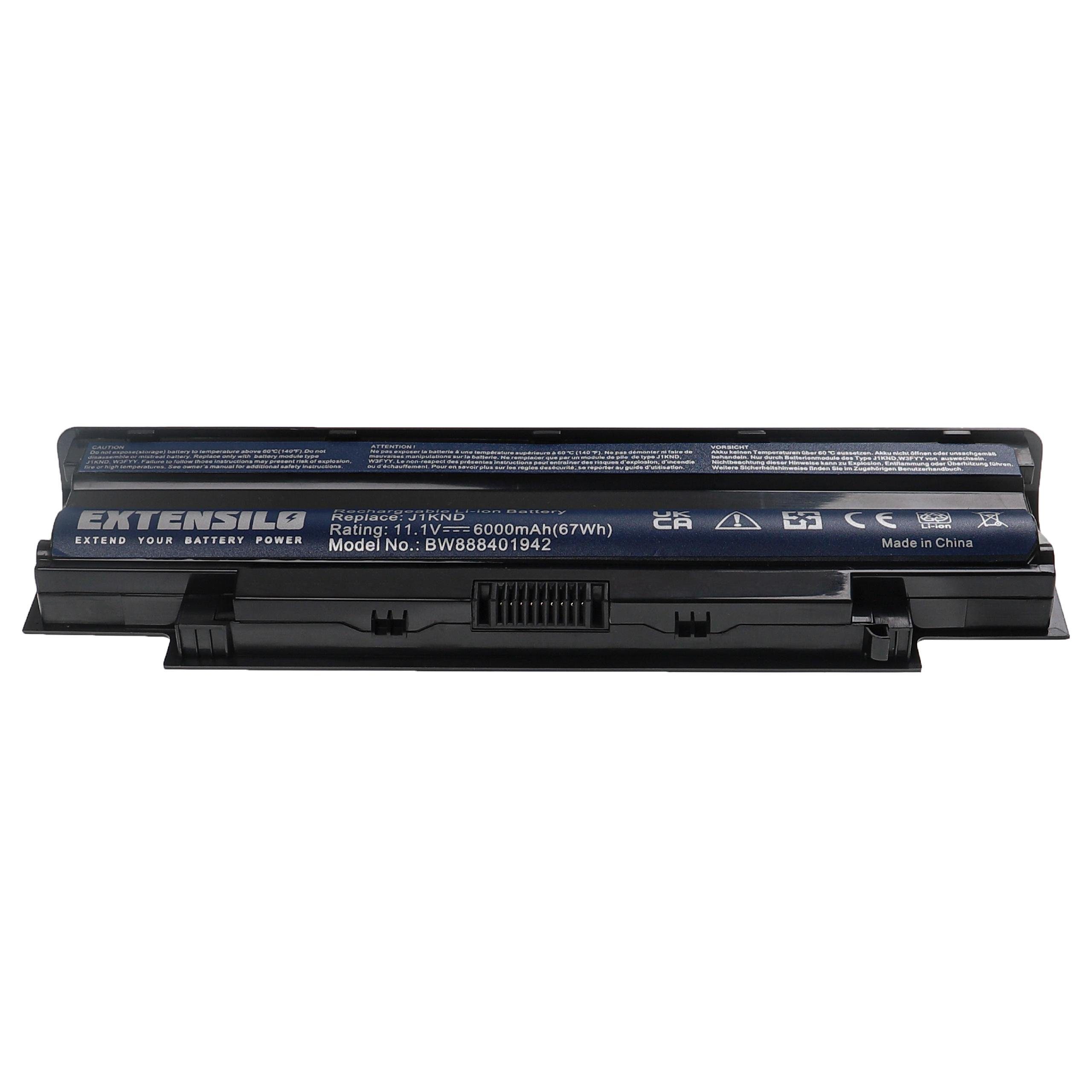 13R N3010D, Laptop-Akku für Dell Ins13RD-448, passend 6000 mAh Extensilo 13R Inspiron N3010, 13R 13R