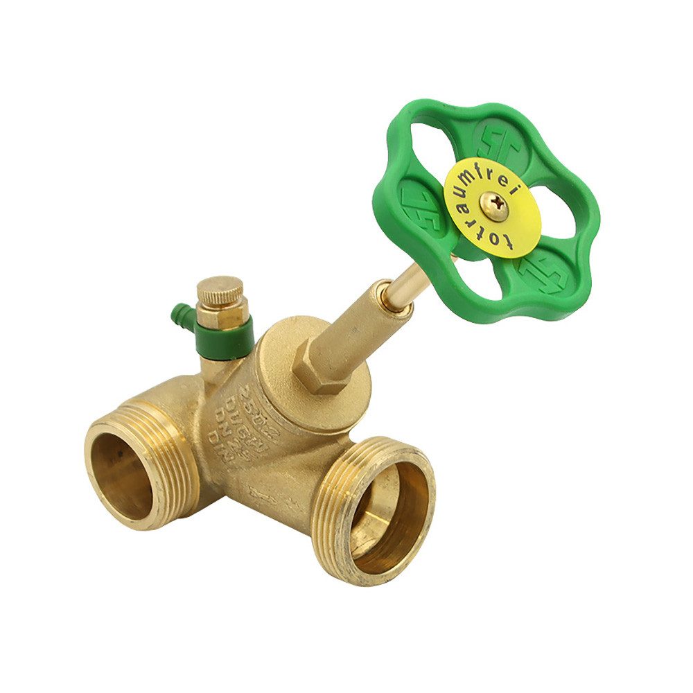 Schlösser Absperrventil Abzweig T-Ventil Freistrom DN25 auf 1 x 1 1/2"