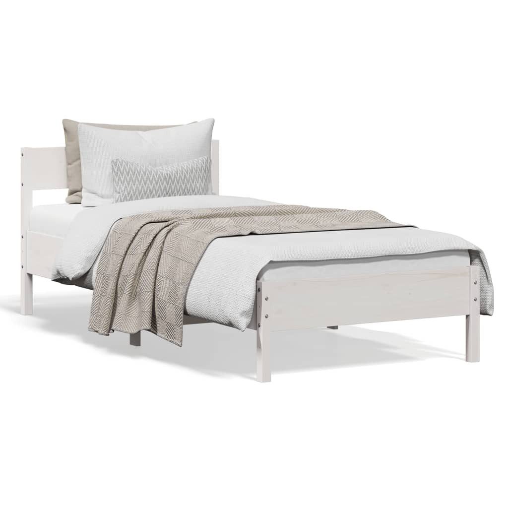 vidaXL Bett Massivholzbett ohne Matratze Weiß günstig online kaufen