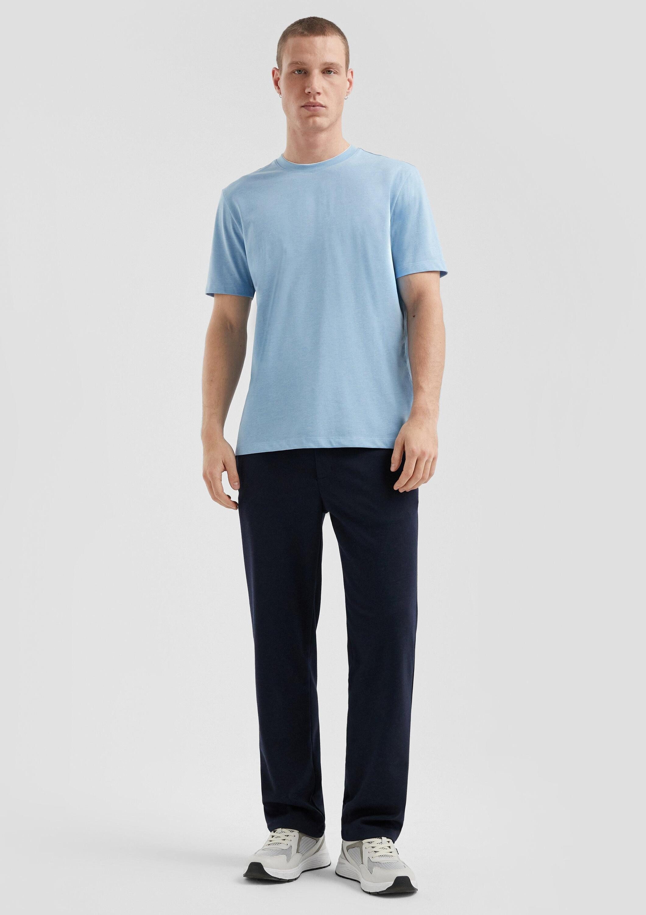 QS Kurzarmshirt T-Shirt T-Shirt aus Melange-Jersey mit Layering-Detail