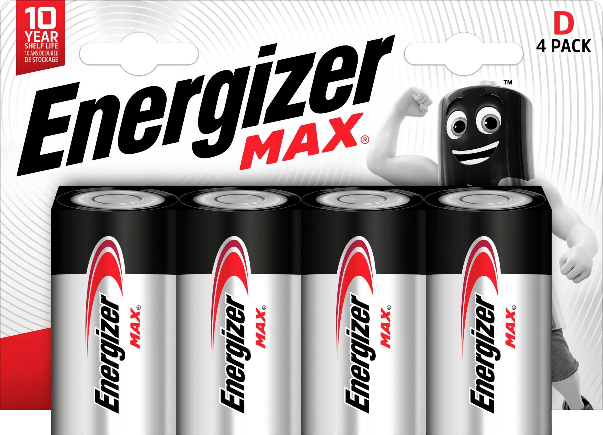 Energizer 4er St) Alkaline Batterie, (4 MAX Pack D