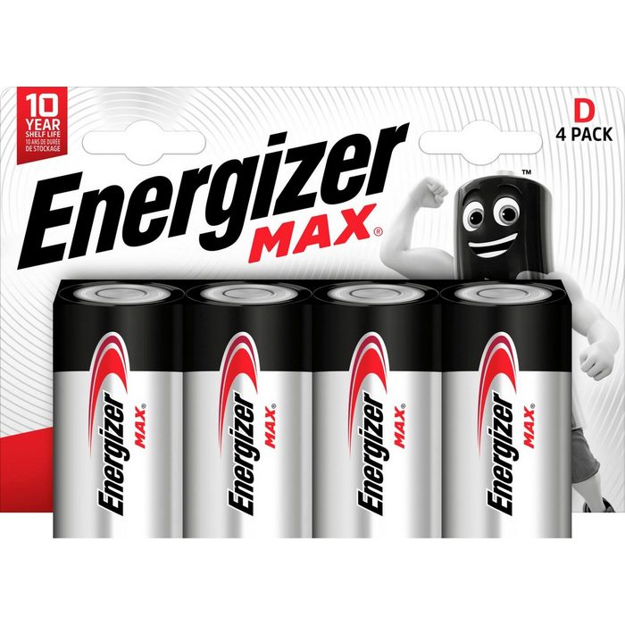 Energizer 4er Pack MAX D Alkaline Batterie (4 St)