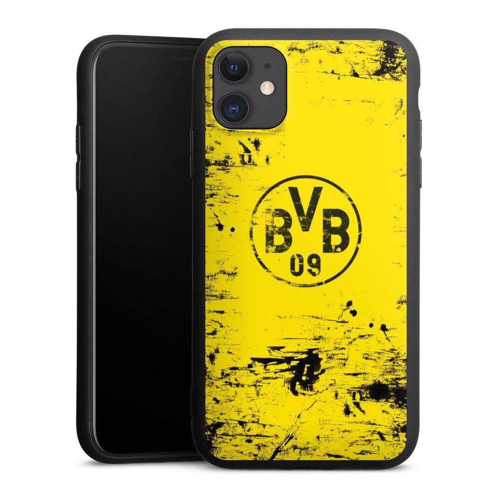 DeinDesign Handyhülle Borussia Dortmund Offizielles Lizenzprodukt BVB BVB  Destroyed Look, Apple iPhone 11 Silikon Hülle Premium Case Handy Schutzhülle