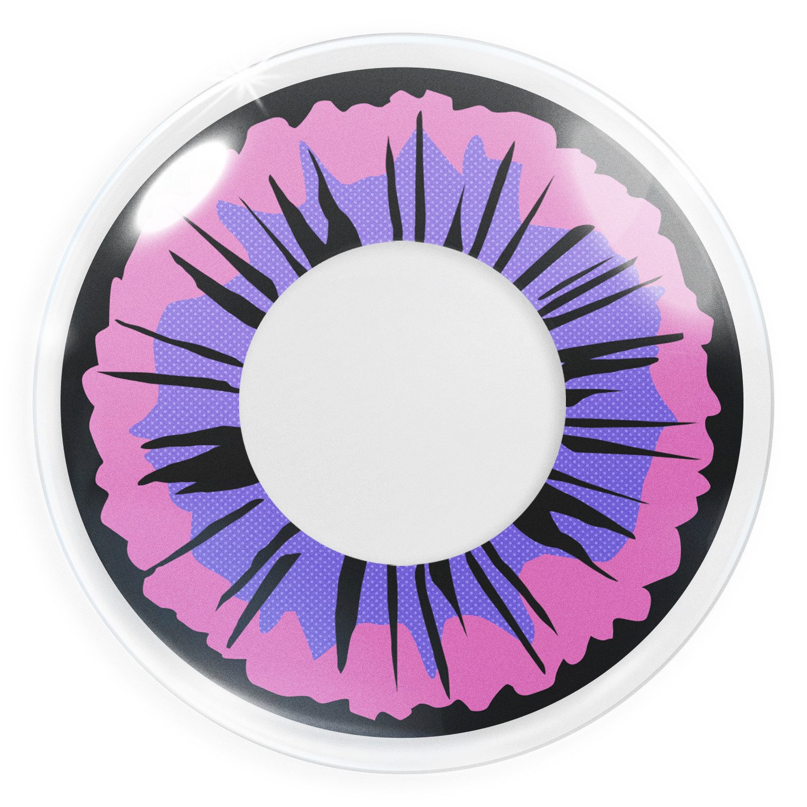 MeralenS Jahreslinsen lila 'Purple Fee' Manga Fun Linsen 1 Paar. Halloween & Cosplay
