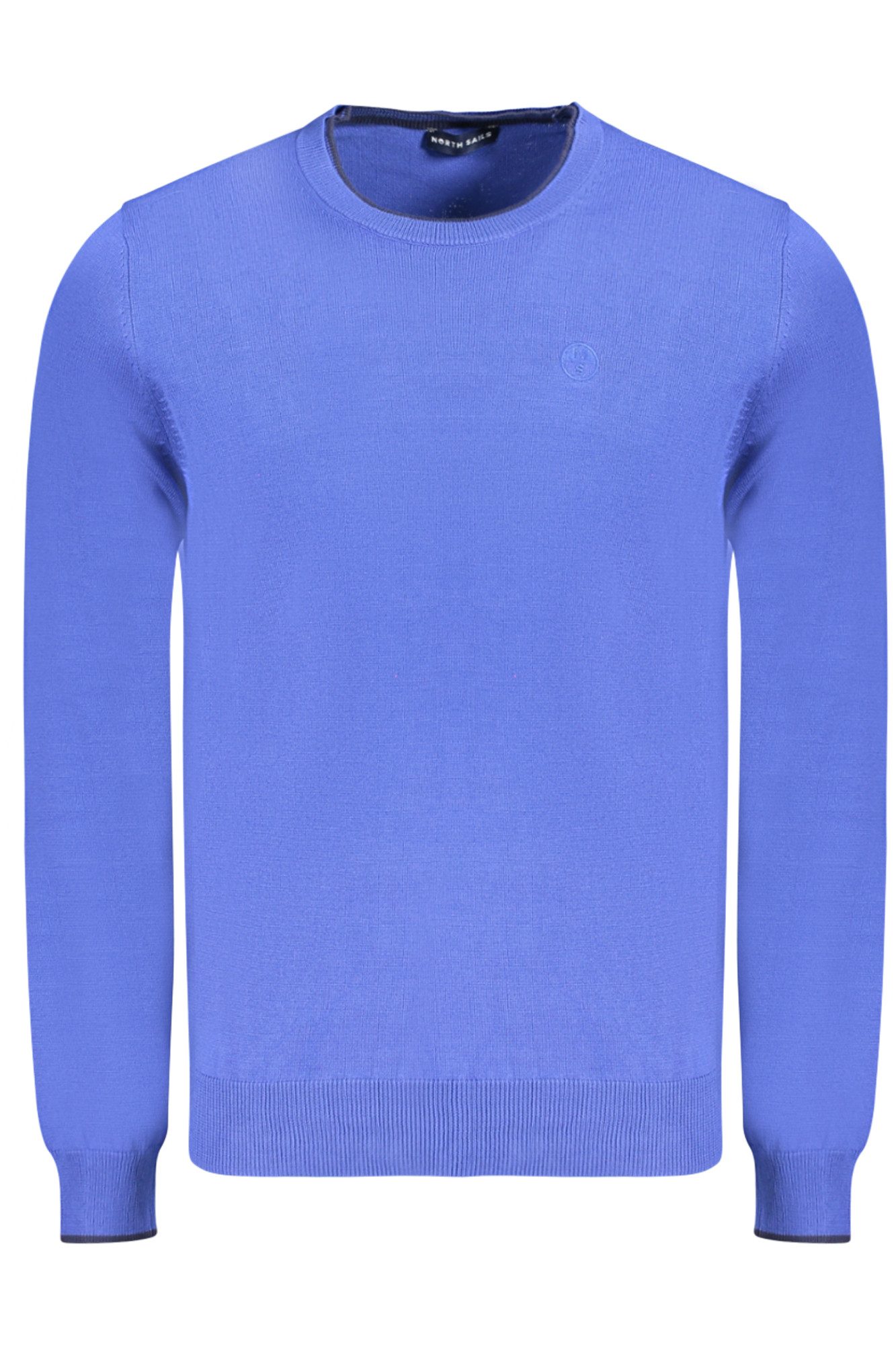 North Sails Strickpullover Herren Pullover Blau - Kontrastdetails & Stickerei mit Logo