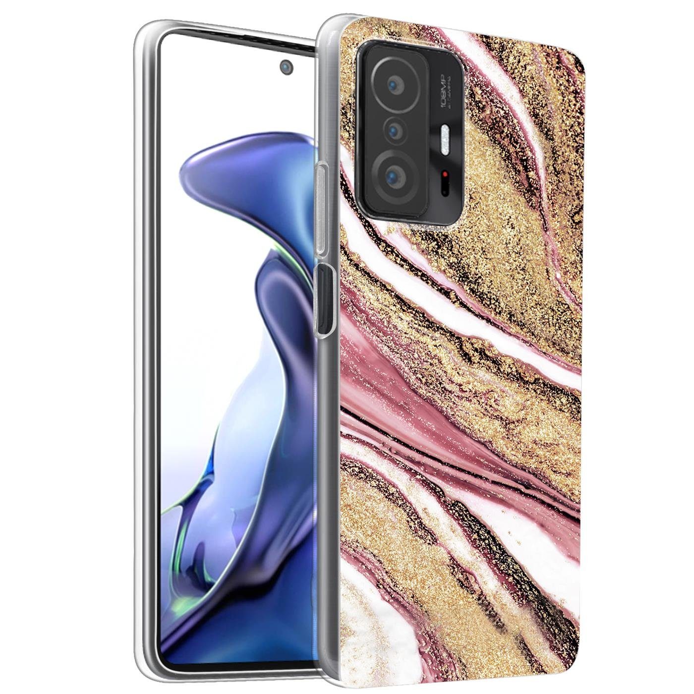 CoolGadget Handyhülle Marmor Slim Case für Xiaomi 11T / 11T Pro 6,67 Zoll, Hülle Dünne Silikon Schutzhülle für Xiaomi 11T, 11T Pro Hülle