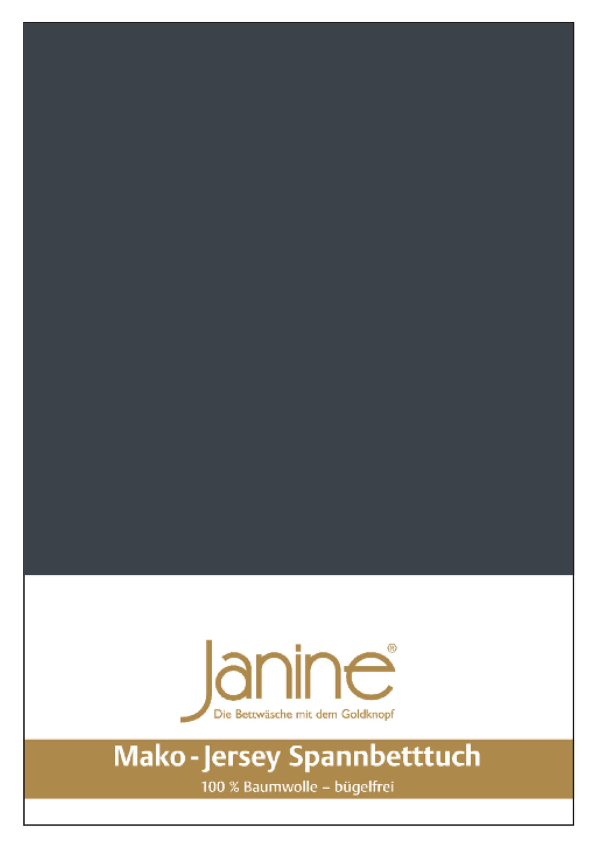Janine Janine Spannbetttuch Mako-Feinjersey 5007 titan (78) Größe:  150x200 günstig online kaufen
