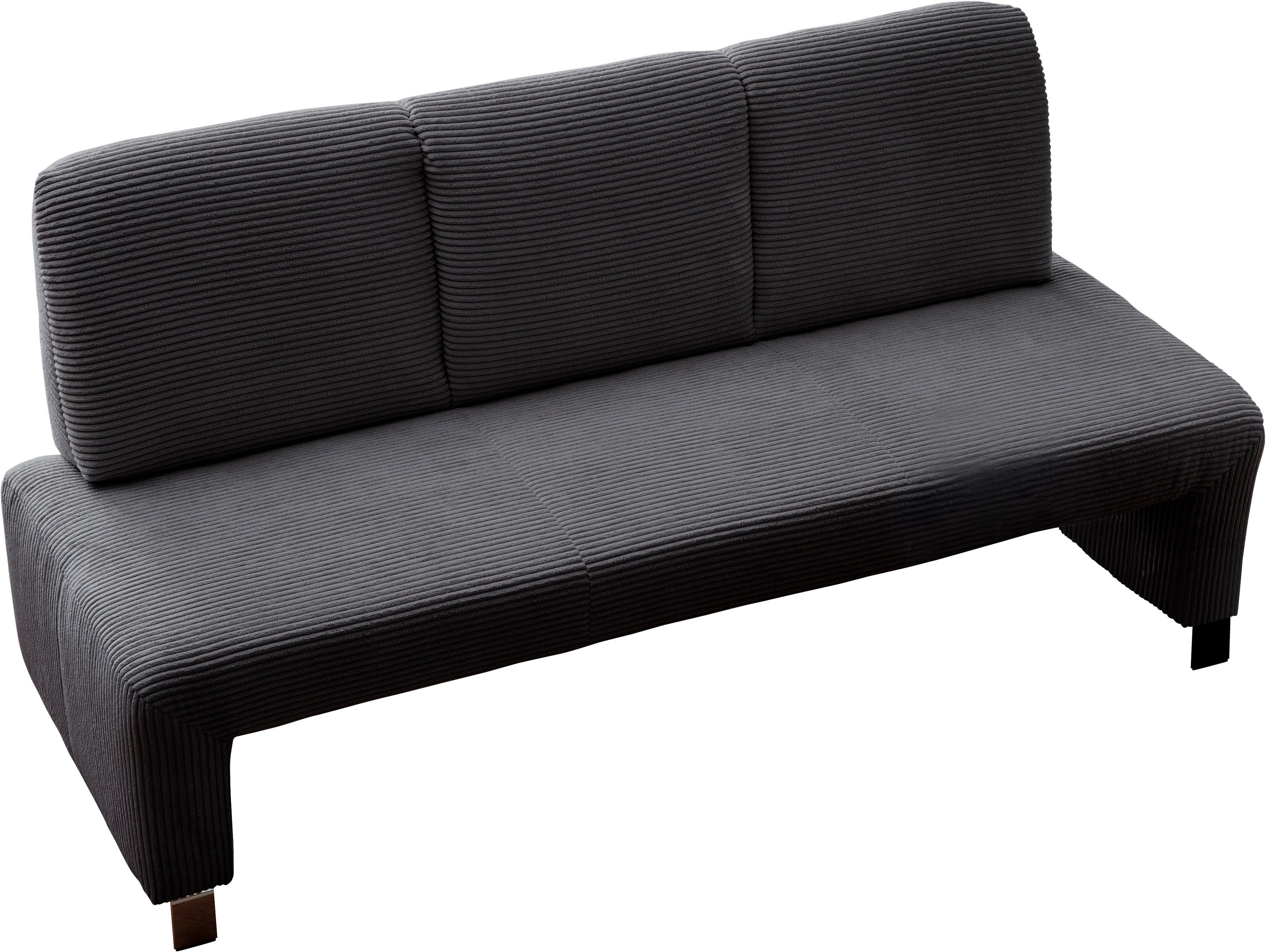 exxpo - sofa fashion Polsterbank Intenso, Sitzbank, Breite 182 cm, wahlweise in Leder oder Textil, hohe Bodenfreiheit, frei im Raum stellbar, hoher Sitzkomfort